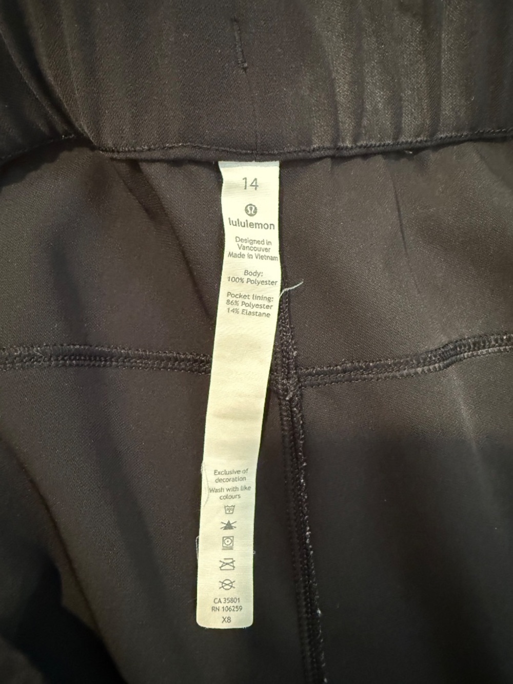 Lululemon On the Fly Wide Leg Black Pant - Picture 4 of 6